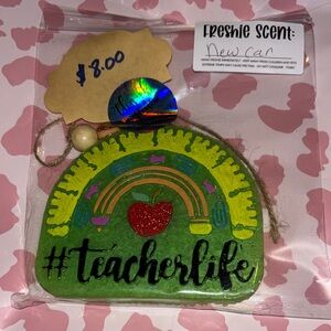 Green Teacher Car Freshener/ new car scented